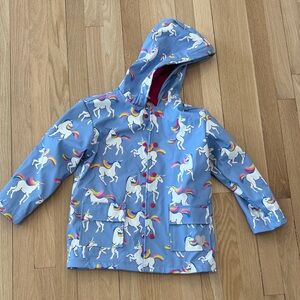 Hatley Unicorn Print Kids Raincoat - Blue/